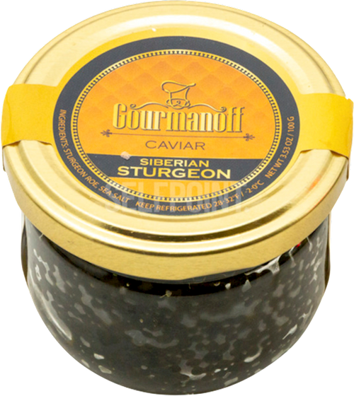 CAVIAR BLACK SIBERIAN STURGEON GOURMANOFF 1/100GR (Keep Frozen) NO RETURNS NGSS100