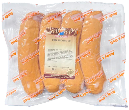 KNOCKWURST PORK SMOKED (D) 1LB / PAROWKI WEDZONE 33/40LB PRE PACK ANDY'S N1377
