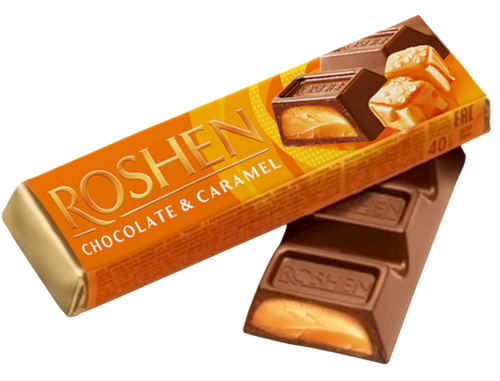 CHOCOLATE BAR BATONCHIK MILK W/CARAMEL FILLING 30/40GR ROSHEN N7065/3545 (6)