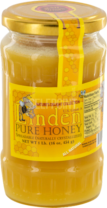 HONEY PURE LINDEN GLASS 12/1LB