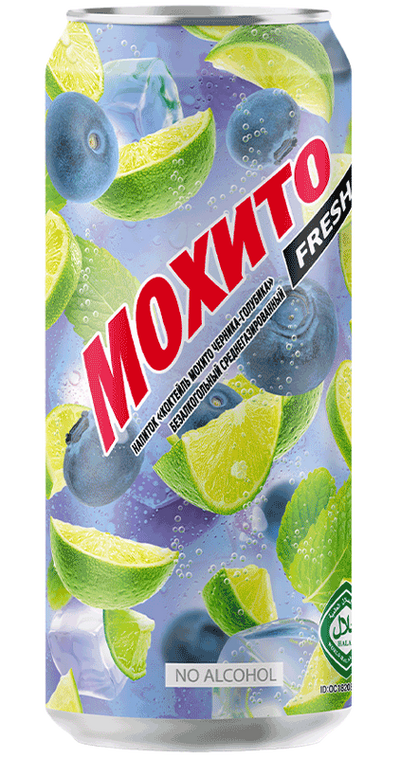 SOFT DRINK MOJITO BLUEBERRY 24/0.45L OCHAKOVO