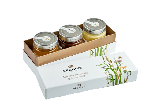 HONEY WHITE GIFT BOX DISCOVER THE BEAUTY OF SPRING 8/750GR BEEHIVE #5 UKRAINE