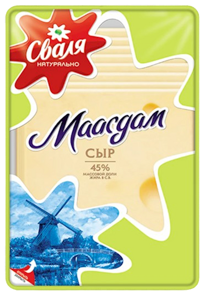 CHEESE MAASDAM SLICED 45% 18/150GR SVALIA LITHUANIA SV130