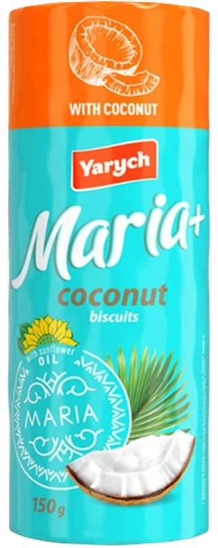 BISCUITS MARIA W/COCONUT 35/150GR YARYCH UKRAINE