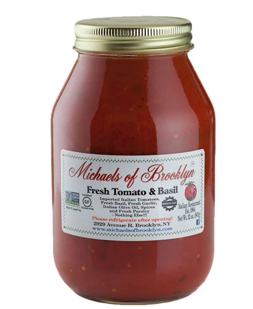 SAUCE TOMATO BASIL 6/32OZ MICHAELS OF BROOKLYN N6-2863