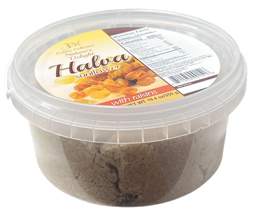HALVA SUNFLOWER W/RAISINS 8/550GR GOLDEN COLLECTION UKRAINE