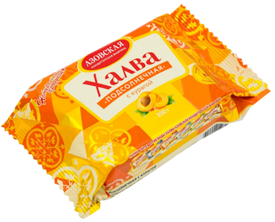 HALVA SUNFLOWER W/APRICOT 16/350GR  AZOVSKAYA