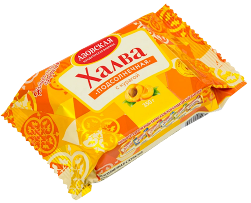 HALVA SUNFLOWER W/APRICOT 16/350GR  AZOVSKAYA