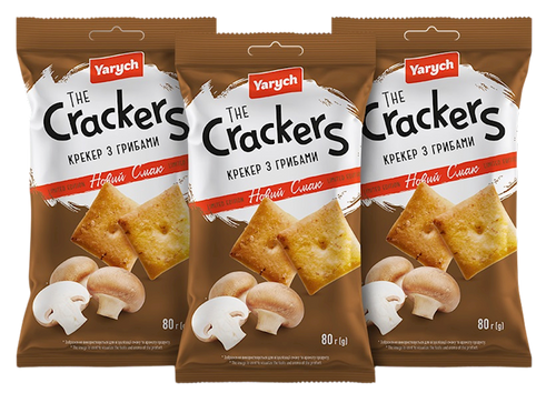 CRACKERS W/MUSHROOM FLAVOR 50/80GR YARYCH UKRAINE