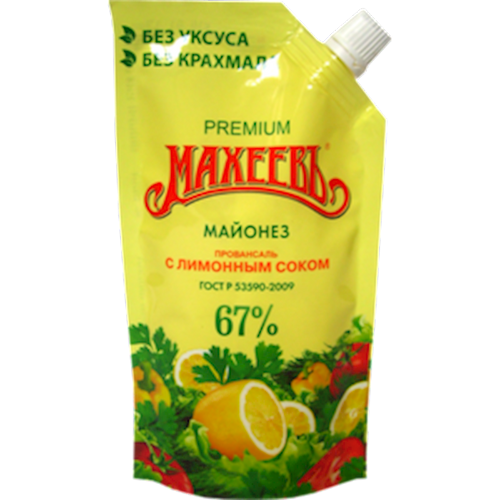 MAYONNAISE PROVANSAL W/LEMON JUICE 67% 20/380GR MAHEEV RUSSIA N14000014