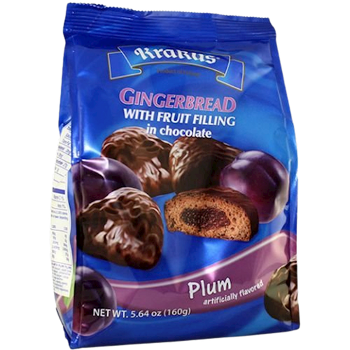 GINGERBREAD PLUM IN CHOCOLATE 12/160GR KRAKUS KRAK0101