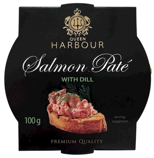PATE SALMON W/DILL 24/100GR QUEEN HARBOUR