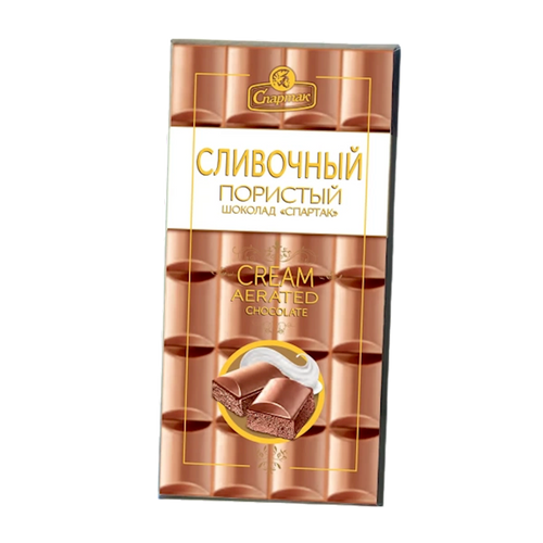 CHOCOLATE BAR AERATED W/CREAM FLAVOR 13/70GR SPARTAK N11459