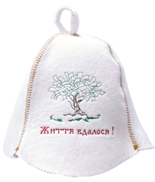HAT FOR SAUNA WHITE (LIFE IS SUCCESSFUL) ZAPAKH KARPAT BY PC 4822351379620