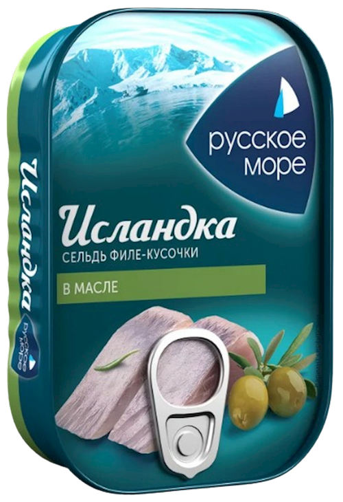 HERRING PIECES ISLANDKA  IN OIL 6/115GR RUSSKOE MORE N2265