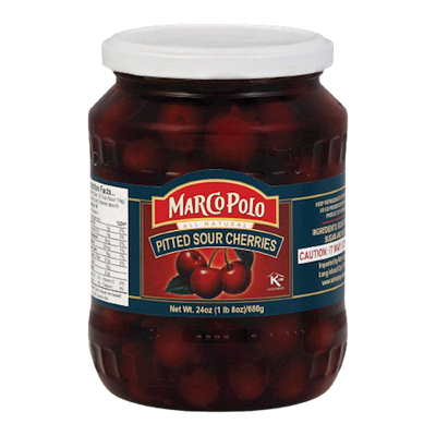 COMPOTE SOUR CHERRY PITTED 12/680ML MARCO POLO N70300