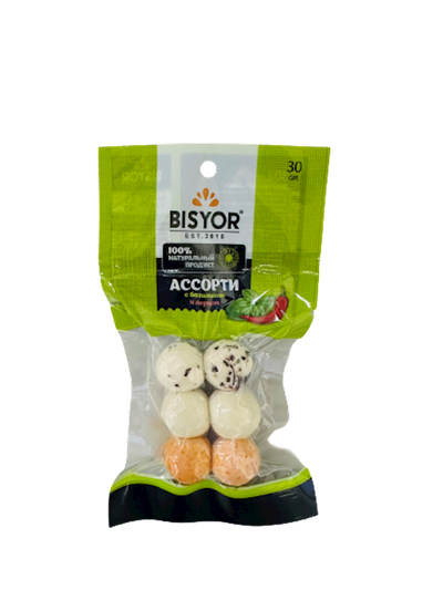 BIO KURT ASSORTED CLASSIC, BASIL AND CHILI BISYOR 40/30GR UZBEKISTAN