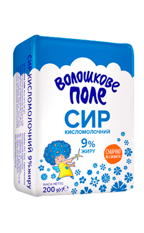 COTTAGE CHEESE 9% 20/200GR VOLOSHKOVE POLE N6450