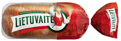 BREAD LIETUVAITE BATON WHEAT SLICED 5/350GR LITHUANIA N218081