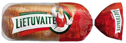 BREAD LIETUVAITE BATON WHEAT SLICED 5/350GR LITHUANIA N218081