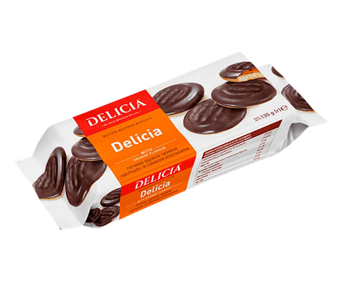 BISCUITS BUTTER WHIPPED W/ORANGE FLAVOR 12/135GR DELICIA