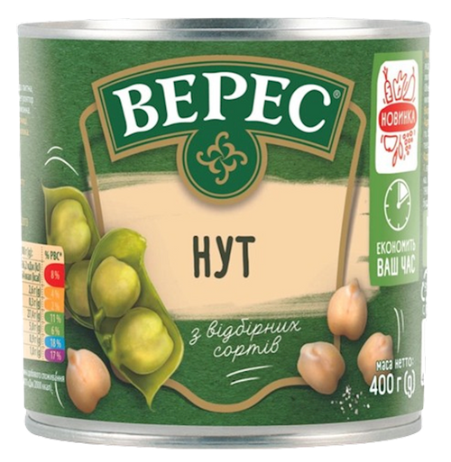 CHICKPEAS E/O 12/400GR VERES UKRAINE