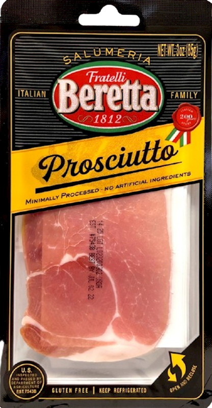 PROSCIUTTO PRE-SLICE 12/85GR FRATELLI BERETTA
N90807