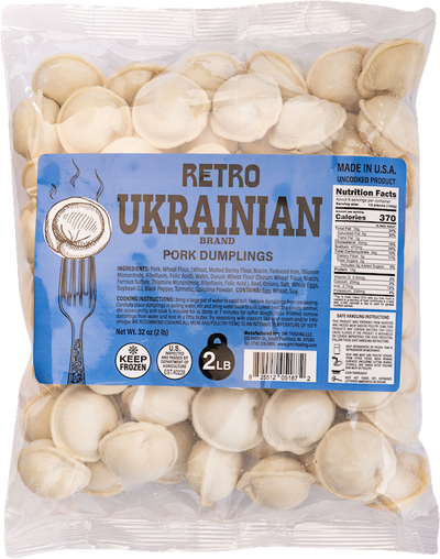 DUMPLINGS UKRAINIAN W/PORK 12/2LB RETRO RPU02