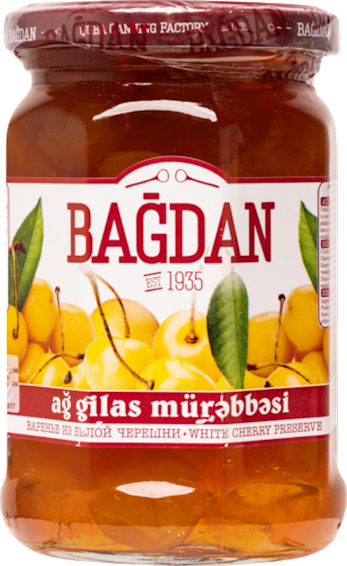 PRESERVE WHITE CHERRY 6/400G BAGDAN AZERBAIJAN N31116/9