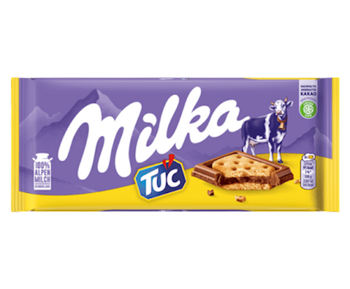 CHOCOLATE BAR MILK TUC W/BUSCUIT 18/87GR MILKA GERMANY N4043385