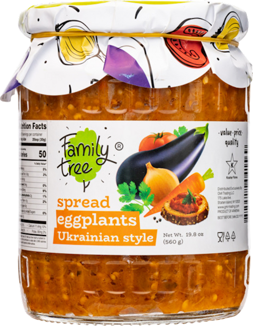 EGGPLANT CAVIAR UKRAINIAN STYLE 12/560GR FAMILY TREE N56