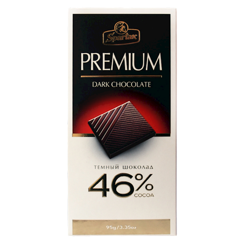 CHOCOLATE BAR DARK 46% PREMIUM 20/95GR SPARTAK N10807