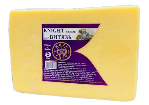 CHEESE VITYAZ CHUNK 1/1LB CHEESE CLUB UKRAINE N42282