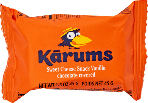 CHEESE BAR VANILLA CHOCOLATE GLAZED 20/45GR KARUMS N51252