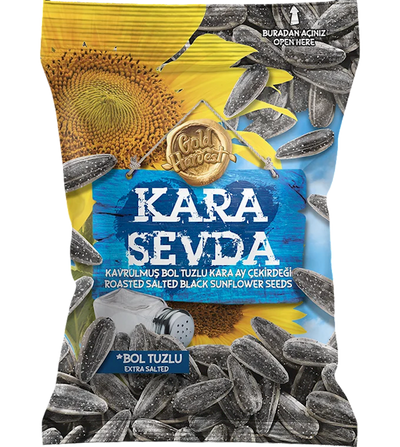 SUNFLOWER SEEDS ROASTED SALTED KARA SEVDA 14/250GR GOLD HARVEST