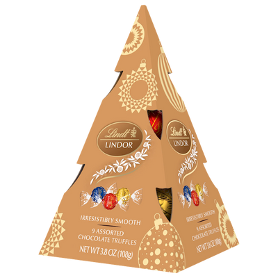 XMAS CHOCOLATE BOX ASSORTED TREE 6/108GR LINDT N45303L