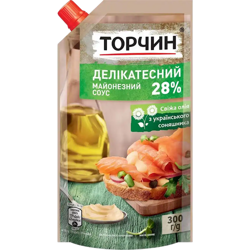 MAYONNAISE DELIKATESNIY 28% 30/300GR TORCHYN UKRAINE