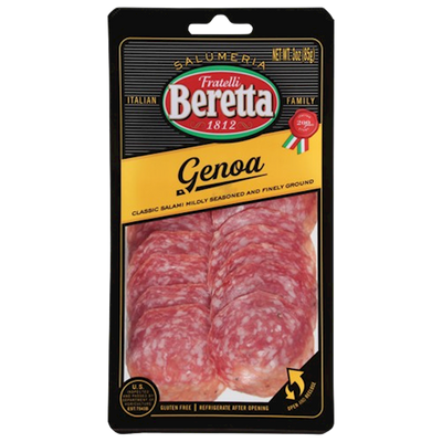 SALAMI GENOA PRE-SLICED 12/85GR FRATELLI BERETTA
N133760/90816