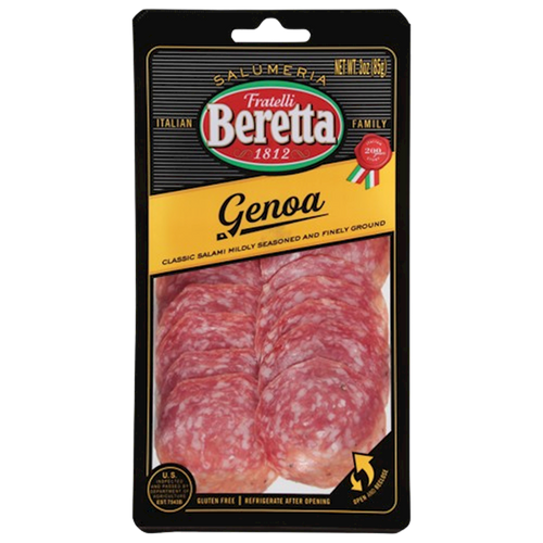 SALAMI GENOA PRE-SLICED 12/85GR FRATELLI BERETTA
N133760/90816