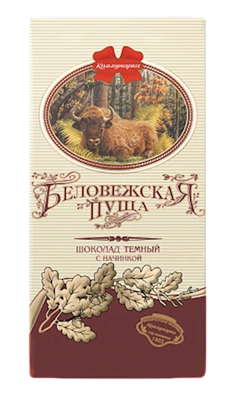 CHOCOLATE BAR BELOVEZHSKAYA PUSCHA 28/100GR KOMMUNARKA N148