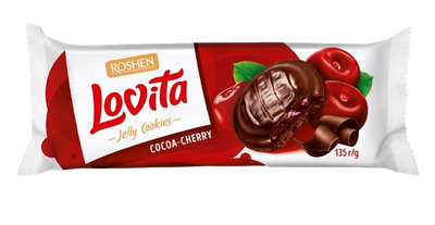 COOKIES LOVITA  W/CHERRY JELLY FILLING 21/135GR ROSHEN N5991
