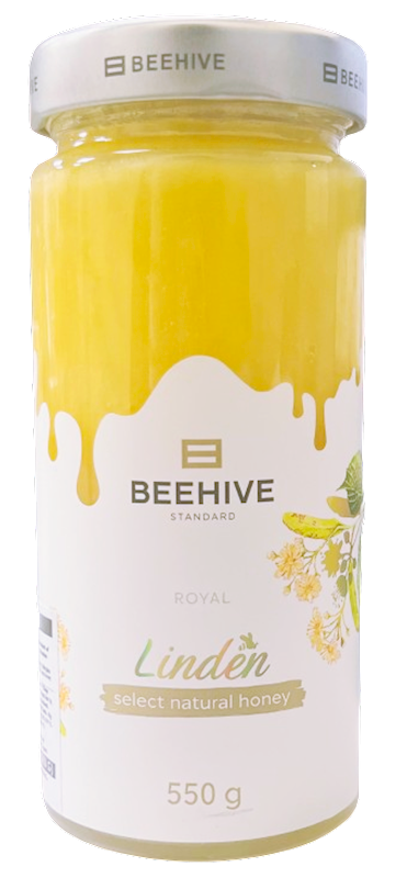 HONEY LINDEN 8/550GR GLASS BEEHIVE UKRAINE #16