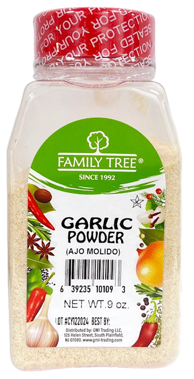GARLIC POWDER 12/9OZ FAMILY TREE