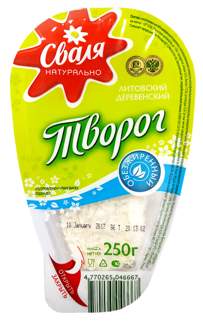 FARMER CHEESE VILLAGE 0.5%  6/250GR SVALIA LITHUANIA SV506