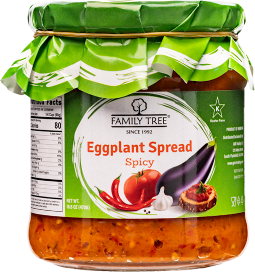 EGGPLANT CAVIAR GRILLED HOT 12/470GR FAMILY TREE N76