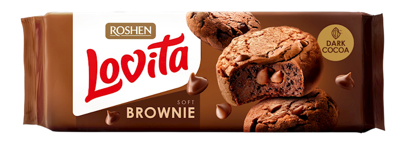 COOKIES BROWNIE W/COCOA LOVITA 21/152GR ROSHEN N6454