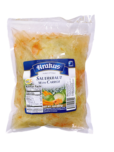 SAUERKRAUT W/CARROT 10/907GR KRAKUS POLAND NKRAK0281