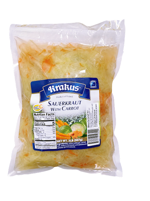 SAUERKRAUT W/CARROT 10/907GR KRAKUS POLAND NKRAK0281