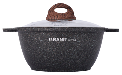 PAN W/GLASS LID GRANIT ULTRA 3/2L KUKMARA KGO22A
