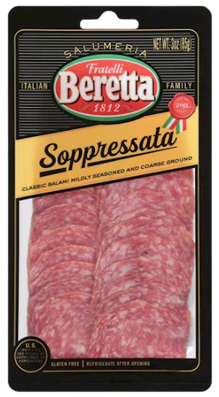 SOPPRESSATA  PRE-SLICED 12/85GR FRATELLI BERETTA
N131160/90810